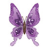 Butterfly - Chunky Glitter Purple - Style A - Yard Card