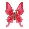 Butterfly - Chunky Glitter Red - Style A - Yard Card