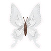 Butterfly - Chunky Glitter White - Style A - Yard Card