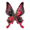 Butterfly - Chunky Glitter Black & Red - Style A - Yard Card