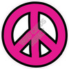 Peace Sign - Solid Hot Pink - Style A - Yard Card