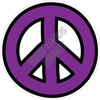 Peace Sign - Solid Purple - Style A - Yard Card