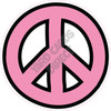 Peace Sign - Solid Light Pink - Style A - Yard Card