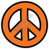 Peace Sign - Solid Orange - Style A - Yard Card