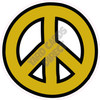 Peace Sign - Solid Yellow Gold - Style A - Yard Card