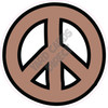 Peace Sign - Solid Rose Gold - Style A - Yard Card
