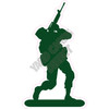 Silhouette - Army Man - Dark Green - Style E - Yard Card