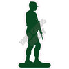 Silhouette - Army Man - Dark Green - Style F - Yard Card