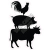 Silhouette - Farm Animals - Black - Style A - Yard Card