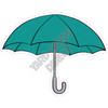 Umbrella - Teal - Style A - Yard Card