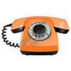 Old Phone - Orange - Style A - Yard Card