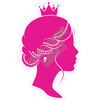 Silhouette - Princess - Hot Pink - Style A - Yard Card