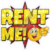 Statement - Rent Me! - Chunky Glitter Yellow - Style A - Yard Card
