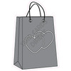 Shopping Bag - Solid Silver - Style A - Yard Card