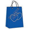 Shopping Bag - Solid Medium Blue - Style A - Yard Card