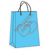 Shopping Bag - Solid Light Blue - Style A - Yard Card