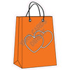 Shopping Bag - Solid Orange - Style A - Yard Card