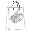 Shopping Bag - Large Sequin White - Style A - Yard Card