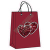 Shopping Bag - Large Sequin Burgundy - Style A - Yard Card