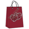 Shopping Bag - Chunky Glitter Burgundy - Style A - Yard Card