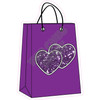 Shopping Bag - Chunky Glitter Purple - Style A - Yard Card