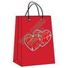 Shopping Bag - Chunky Glitter Red - Style A - Yard Card