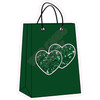 Shopping Bag - Chunky Glitter Dark Green - Style A - Yard Card