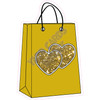 Shopping Bag - Chunky Glitter Yellow Gold - Style A - Yard Card