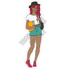 Dark Skin Female Teenager - Style C - Yard Card