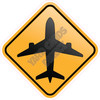 Airplane Road Sign - Style A - Yard Card