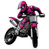 Dirt Bike - Hot Pink - Style B - Yard Card