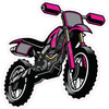 Dirt Bike - Hot Pink - Style C - Yard Card