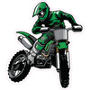 Dirt Bike - Medium Green - Style B - Yard Card