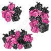 Present Cluster - Chunky Glitter Hot Pink & Black  - Style A - Yard Card