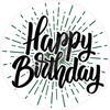 Statement - Happy Birthday - Style B - Solid Dark Green - Yard Card