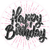 Statement - Happy Birthday - Style B - Chunky Glitter Light Pink - Yard Card