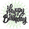 Statement - Happy Birthday - Style B - Chunky Glitter Light Green - Yard Card