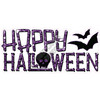 Statement - Happy Halloween - Chunky Glitter Purple - Style A - Yard Card