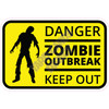 Statement - Danger Zombie Outbreak Keep Out - Style A - Yard Card