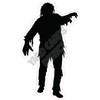 Silhouette - Zombie - Black - Style F - Yard Card