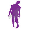 Silhouette - Zombie - Purple - Style B - Yard Card