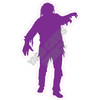 Silhouette - Zombie - Purple - Style F - Yard Card