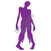 Silhouette - Zombie - Purple - Style G - Yard Card