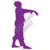 Silhouette - Zombie - Purple - Style H - Yard Card