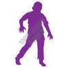 Silhouette - Zombie - Purple - Style I - Yard Card