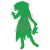 Silhouette - Zombie - Green - Style E - Yard Card