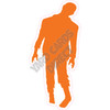 Silhouette - Zombie - Orange - Style B - Yard Card