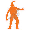 Silhouette - Zombie - Orange - Style D - Yard Card