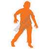 Silhouette - Zombie - Orange - Style I - Yard Card