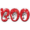 Statement - Boo - Chunky Glitter Red - Style A - Yard Card